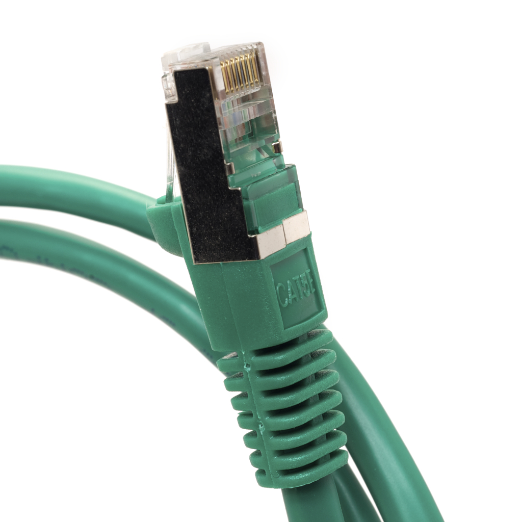 0.5Ft Cat6 Shielded Ethernet Cable Snagless Green