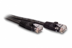 0.5ft Cat5e Ethernet Patch Cable - Black Color - Snagless Boot