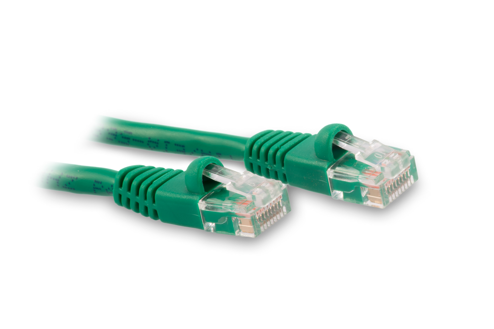 7ft Cat6 Ethernet Patch Cable - Green Color - Snagless Boot