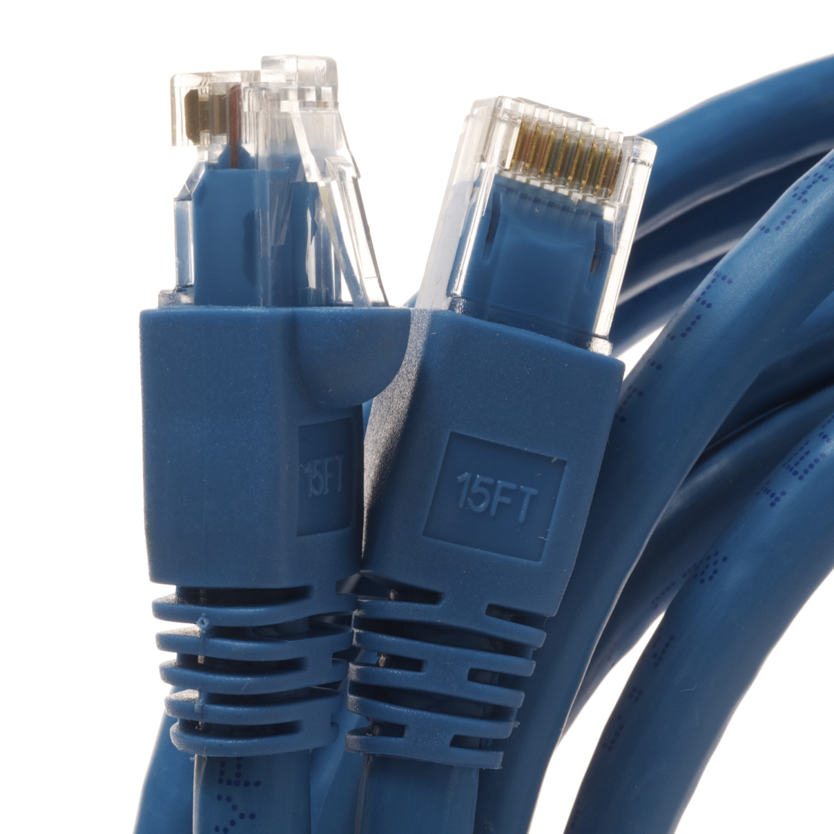 1Ft Cat6A 24AWG Blue Snagless Ethernet Network Patch Cable