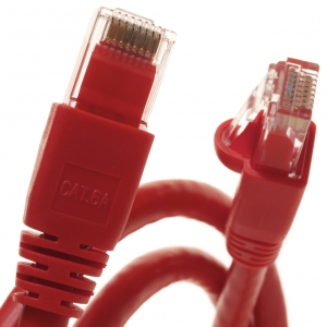 5Ft Cat6A 24AWG Red Snagless Ethernet Network Patch Cable