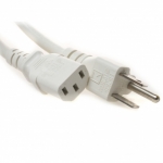 6 Ft. White Power Cord 5-15P TO C13  PC to AC Outlet 10 Amp