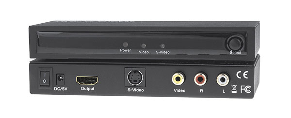 Composite or S-Video with Audio to HDMI Converter