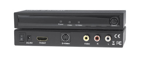 Composite or S-Video with Audio to HDMI Converter