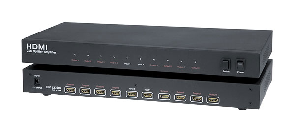 HDMI 2x8 Splitter with Full HD 1080p