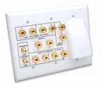 Whole House Audio and 6.2 Home Theater Wall Plate- White