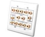 6.2 Home Theater Connection Wall Plate- White