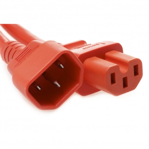 5 FT C14-C15 Orange PDU- Server 15 Amp Power Cord