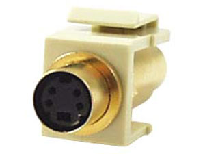 Snap-in S-Video F/F Keystone Module Ivory