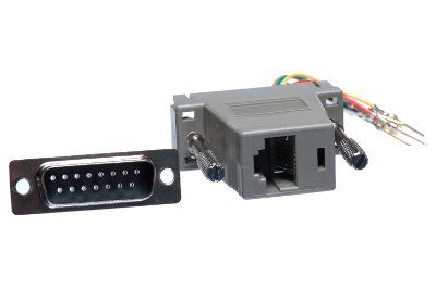 DB15 Male to RJ45 8C Modular Adapter Kit