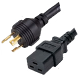 NEMA L6-30P Twist Lock to IEC320 C19 Power Cord- 20Amp - 10 Feet