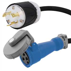 Plug Adapter NEMA L6-30 Plug to 330C6W Connector 1 Foot Cord