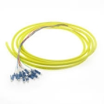 3m 12 Fiber LCU PC Singlemode Yellow Pigtail Cable