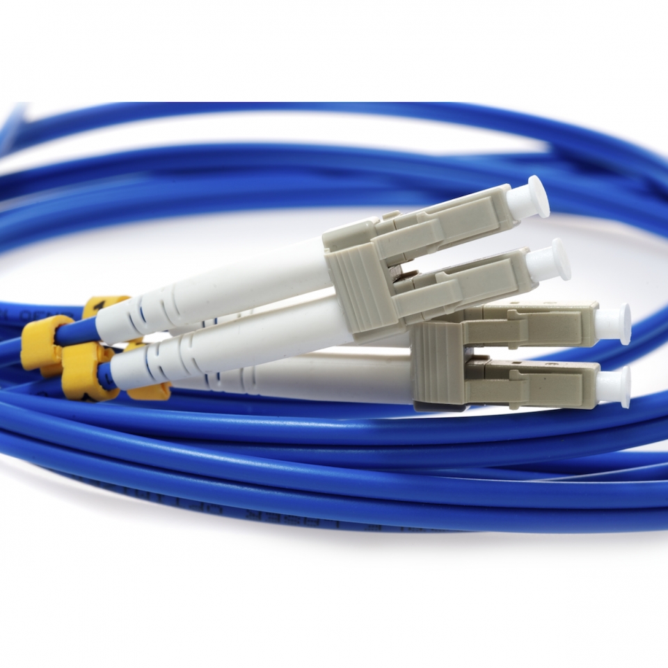 LC TO LC 10GB OM3 Duplex Multimode Fiber Optic Cable-2 Meter Blue Jacket