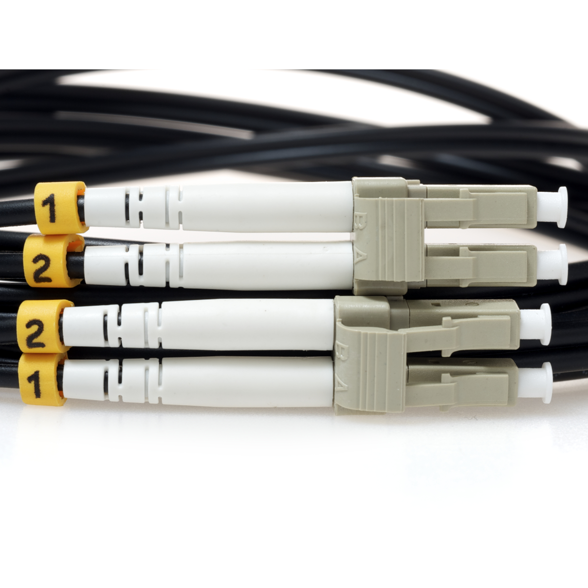 LC TO LC 10GB OM3 Duplex Multimode Fiber Optic Cable-1 Meter Black Jacket