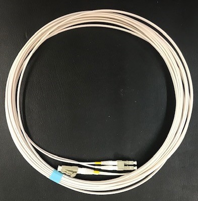 LC TO LC 10GB OM3 Duplex Multimode Fiber Optic Cable-1 Meter White Jacket