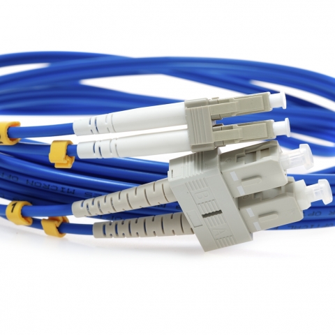 LC TO SC 10GB OM3 Duplex Multimode Fiber Optic Cable-3 Meter Blue Jacket