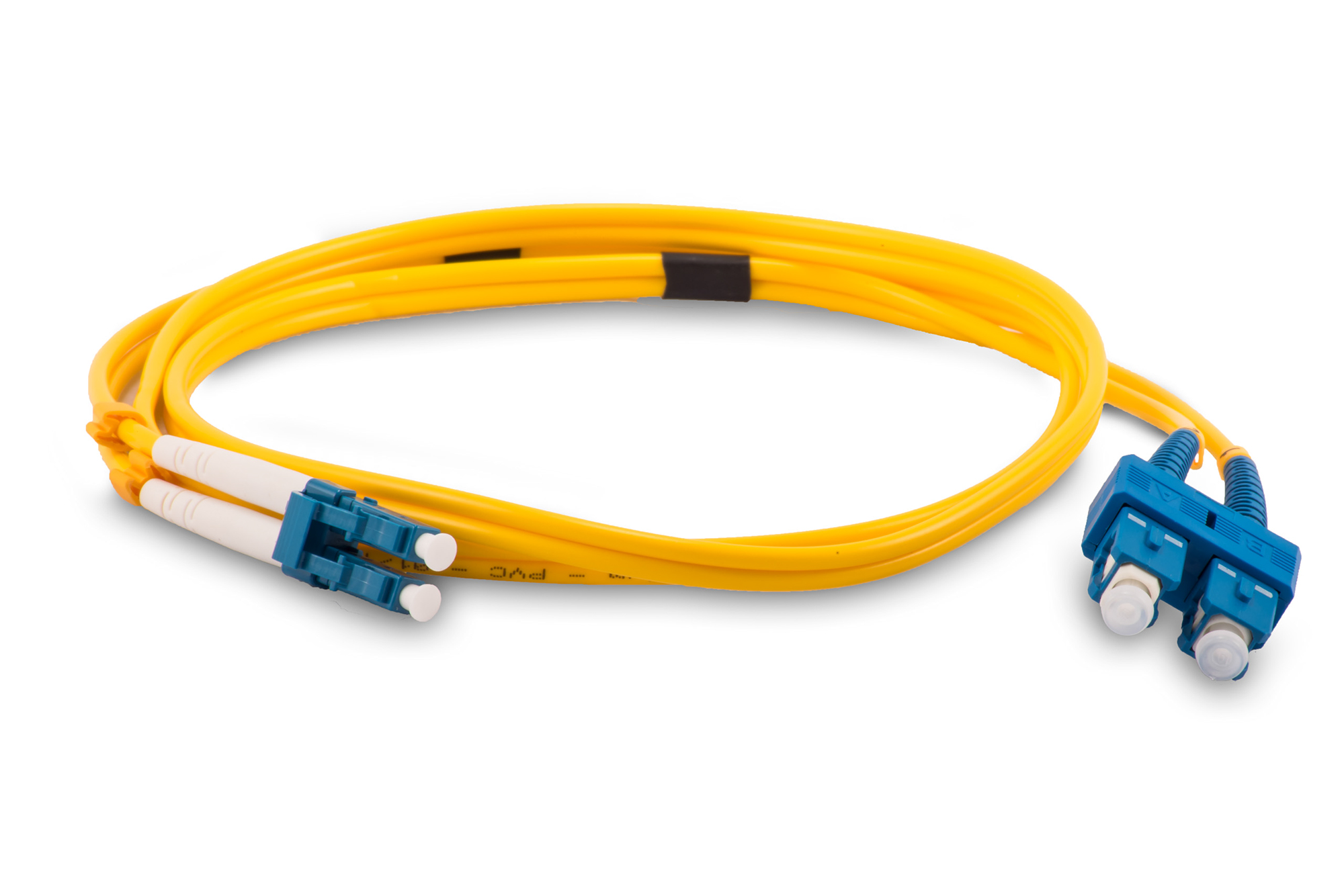 50m 164ft LC/SC 9/125 Duplex Single Mode Optic Fiber Optics Patch Cable Yellow