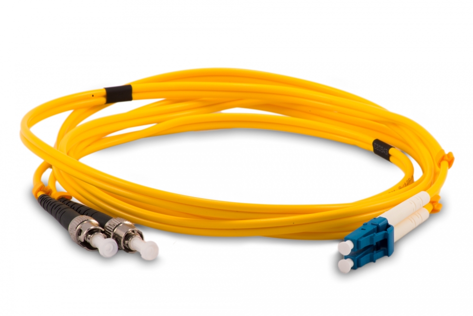 3m LC/ST Single-Mode Duplex 9/125 Fiber Patch Cable