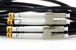 LC TO LC 50/125 OM4 Duplex Multimode Fiber Optic Cable-12 Meter Black Jacket