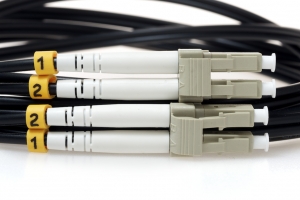 LC TO LC 50/125 Duplex Multimode Fiber Optic Cable-1 Meter Black Jacket