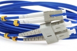 LC TO SC 62.5/125 Duplex Multimode Fiber Optic Cable-5 Meter Blue Jacket