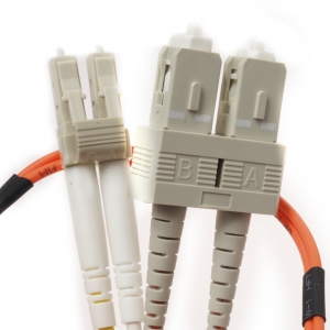 3 Meter LC/SC OM1 Duplex MultiMode 62.5/125 Fiber Optic Patch Cable