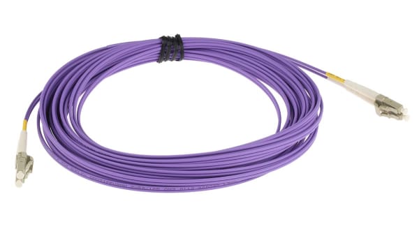 LC TO LC 62.5/125 Duplex Multimode Fiber Optic Cable-1 Meter Purple Jacket