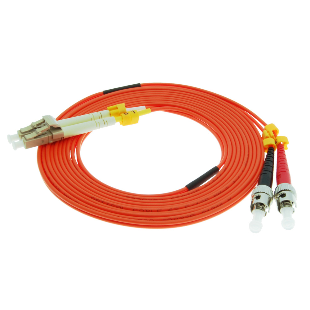 1 Meter LC/ST OM1 Duplex MultiMode 62.5/125 Fiber Optic Patch Cable