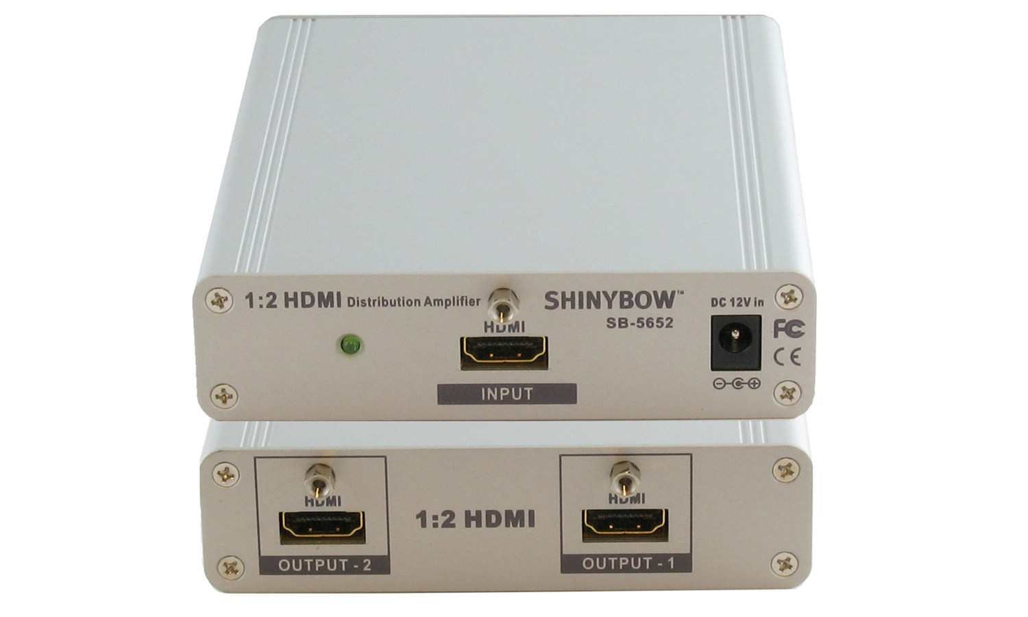 1x2 HDMI Distribution Amplifier V1.3 3D Cables 1 FT PCAC Outlet 10