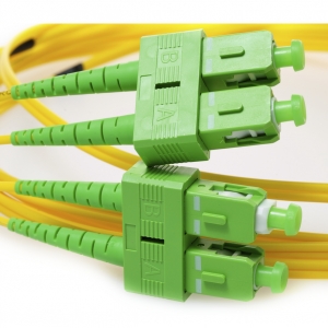 2 Meter SC APC/SC APC Duplex SingleMode 9/125 Fiber Optic Patch Cable
