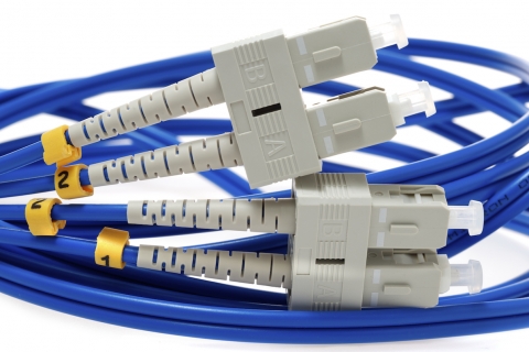 SC TO SC 50/125 Duplex Multimode Fiber Optic Cable-10 Meter Blue Jacket