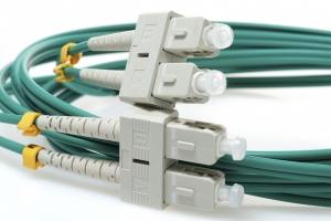 SC TO SC 50/125 Duplex Multimode Fiber Optic Cable-5 Meter Green Jacket
