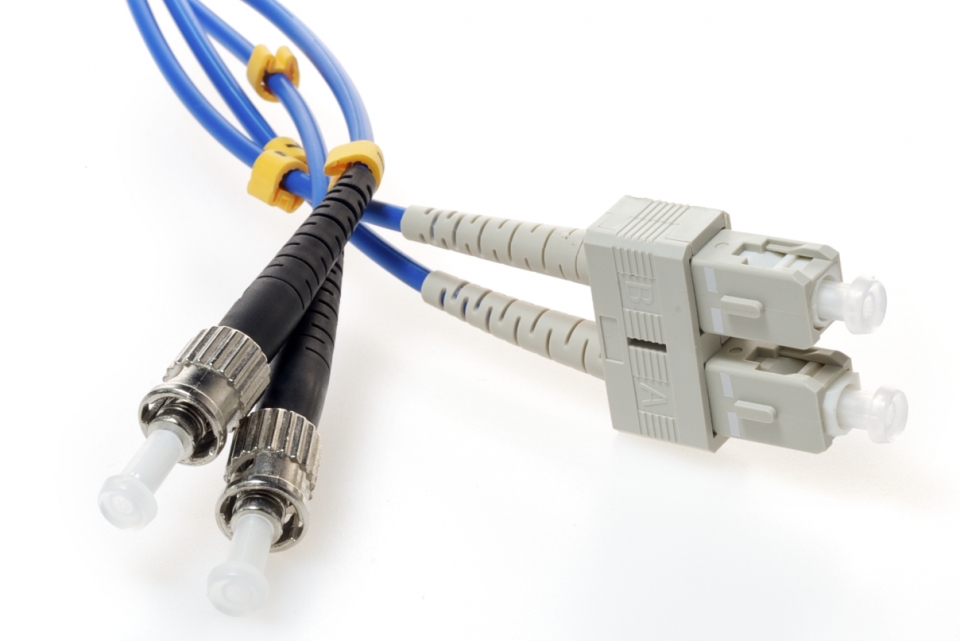 SC TO ST 50/125 Duplex Multimode Fiber Optic Cable-2 Meter Blue Jacket