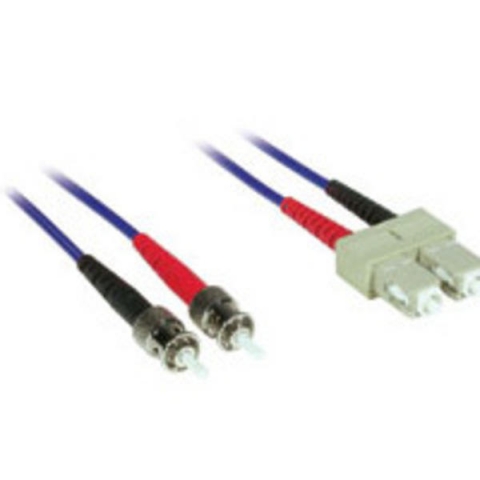 SC TO ST 62.5/125 Duplex Multimode Fiber Optic Cable-1 Meter Blue Jacket