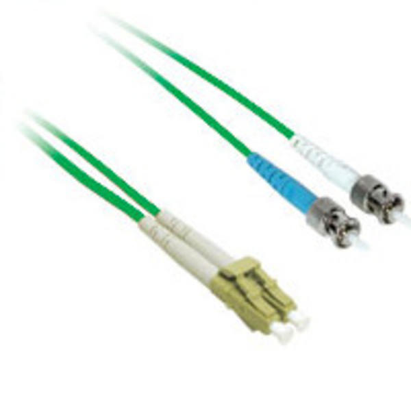 SC TO ST 9/125 Duplex Singlemode Fiber Optic Cable-1 Meter Green Jacket
