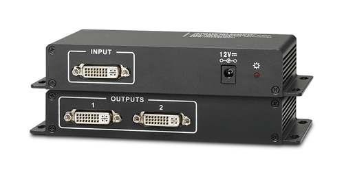 DVI 1x2 Splitter with Full HD 1080p and HDCP Management