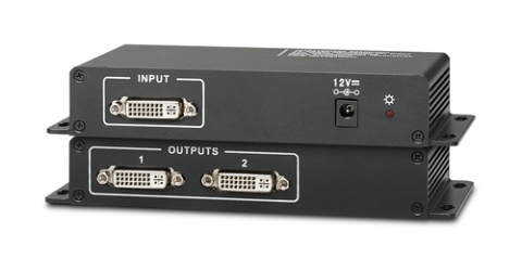 DVI 1x2 Splitter with Full HD 1080p and HDCP Management