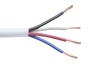 Speaker Wire 14/4 indoor/outdoor use High Strand White Jacket