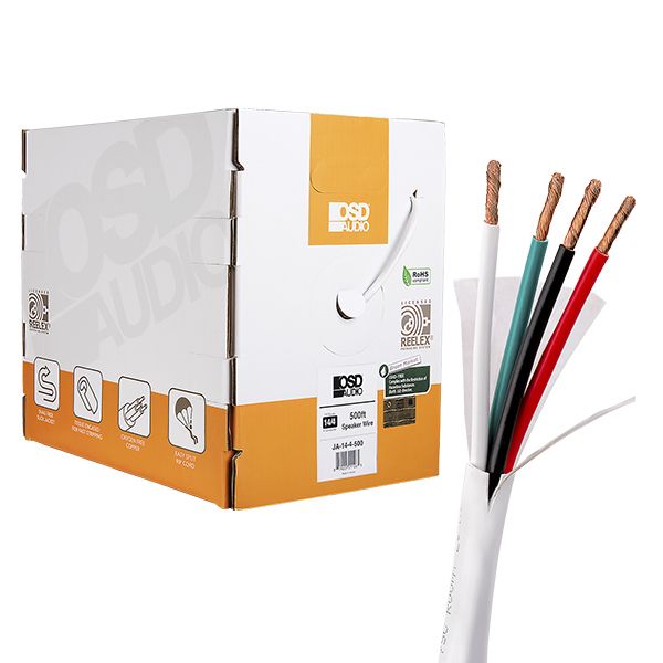 Speaker Wire 16/4 indoor/outdoor use High Strand White Jacket