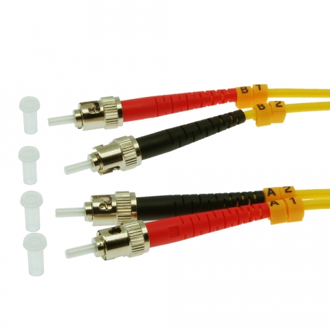 1m ST/ST Single-Mode Duplex 9/125 Fiber Patch Cable