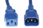 C14 Plug to C13 Connector 15amp 14/3 SJT 250v Blue Power Cord- 8 Feet