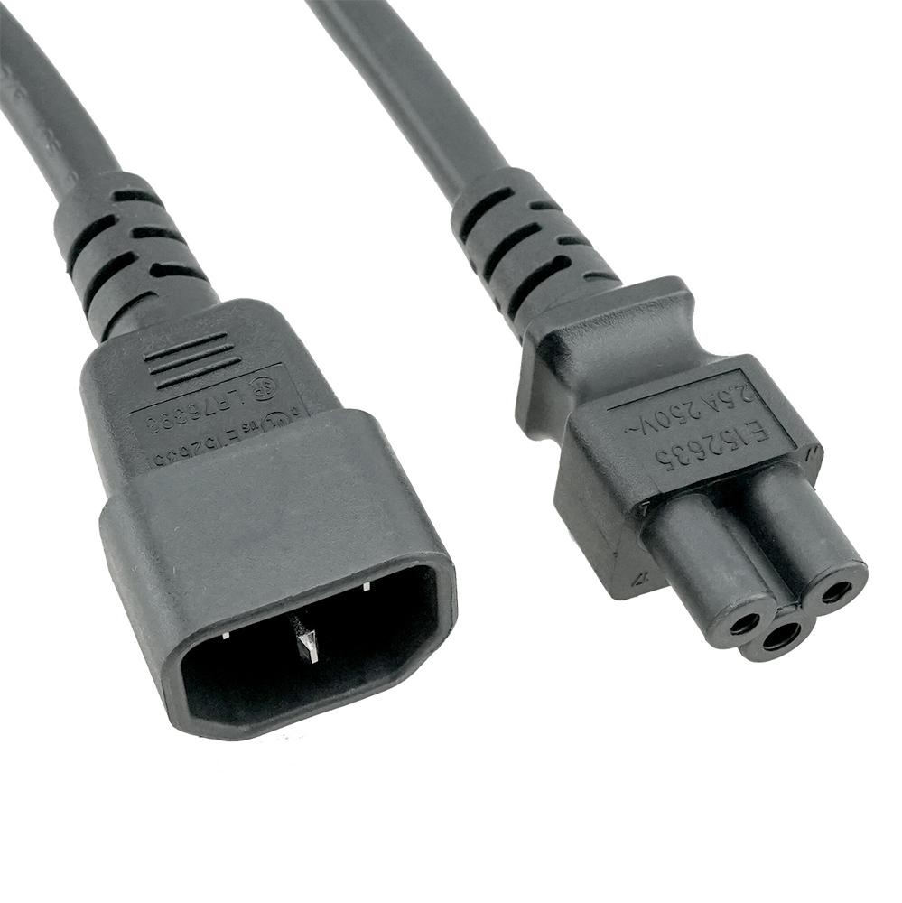 IEC320 C14 to C5 10Amp 18awg Power Cord- 10 Ft