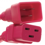 4 Feet C20 TO C19 PDU to Server 20 Amp Power Cord- Pink