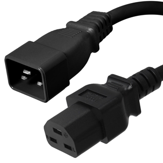 C20 to C21 Power Cords in Black