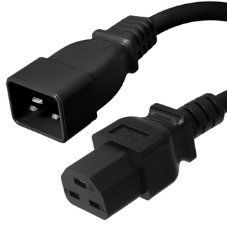 Black C20 to C21 PDU Power Cord - shop cables.com