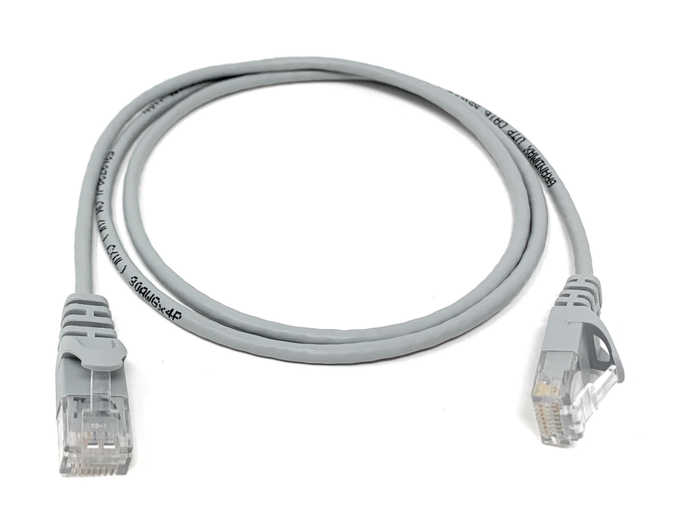 100Ft Gray Cat6 Slim Jacket 30awg Network Patch Cable 550MHz