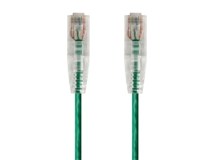 2Ft Green Cat6 Slim Jacket 28awg Network Patch Cable 550MHz