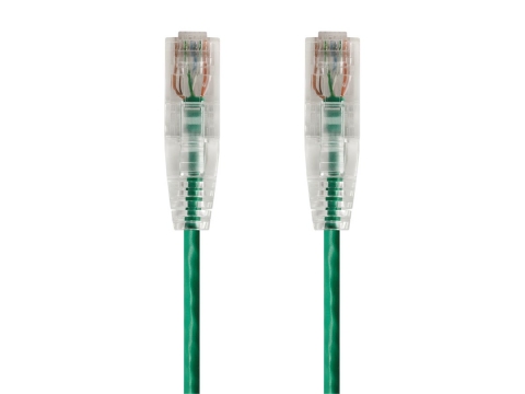1Ft Green Cat6 Slim Jacket 28awg Network Patch Cable 550MHz