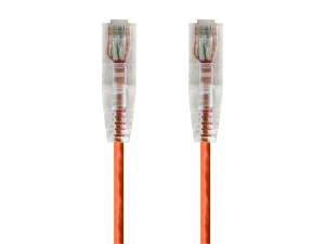 4Ft Orange Cat6 Slim Jacket 28awg Network Patch Cable 550MHz